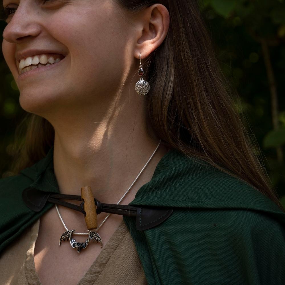 Kettenanhänger Fledermaus Exklusives Gothic Design Schmuck Sterlingsilber Bat