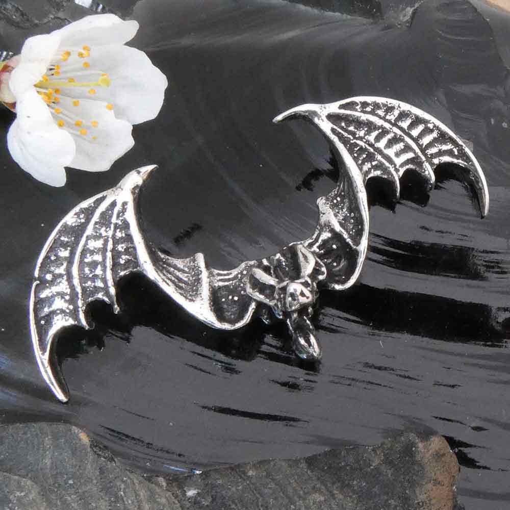 Große Fledermaus SilberAnhänger 925 Silber Gothic Silber-Schmuck