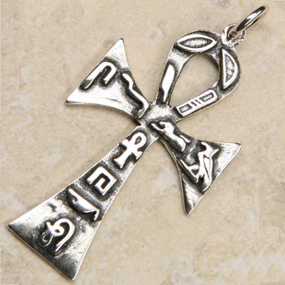 Ankh Anhänger Hiroglyphen Silber schmuck