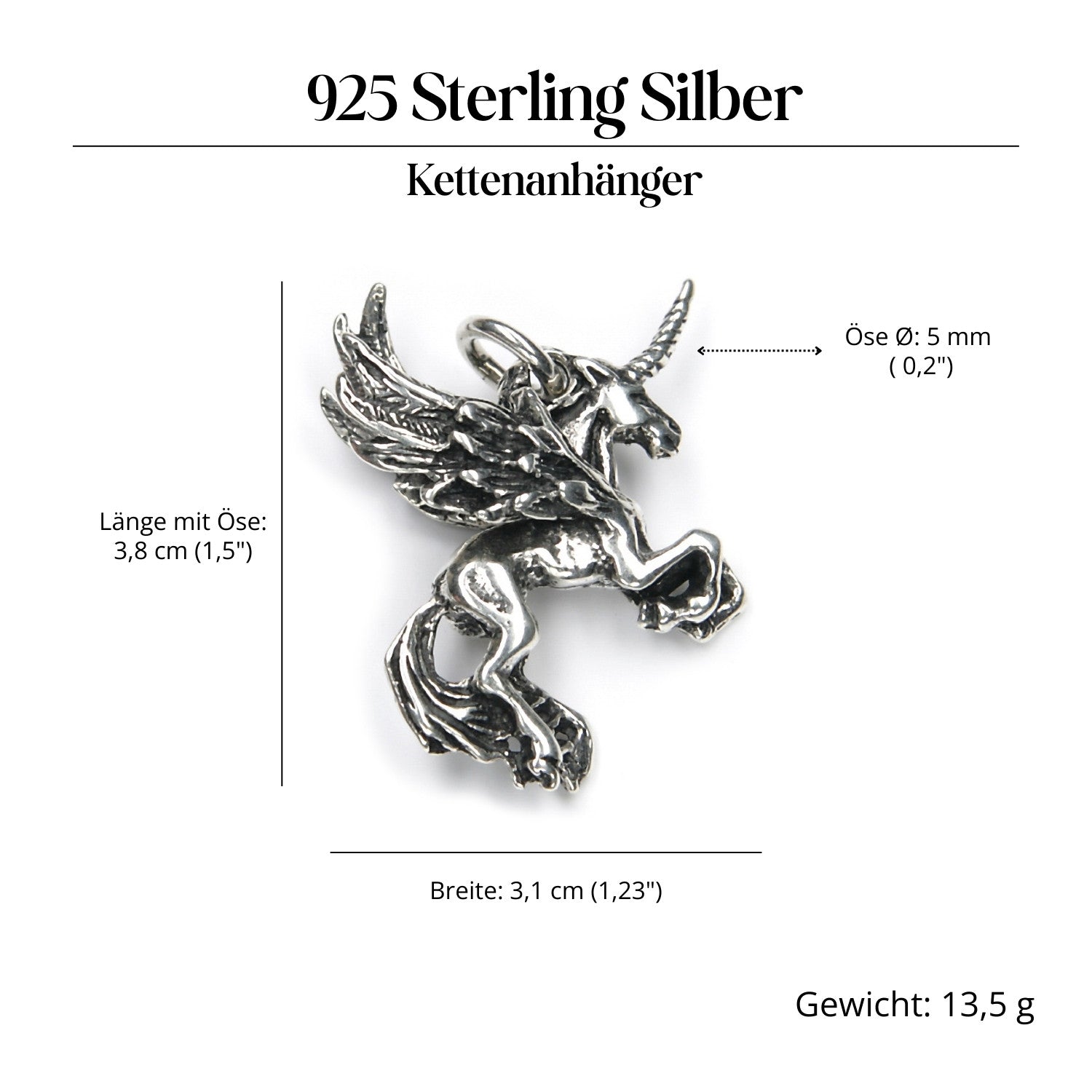 Pegasus Schmuck Anhänger aus Silber 925