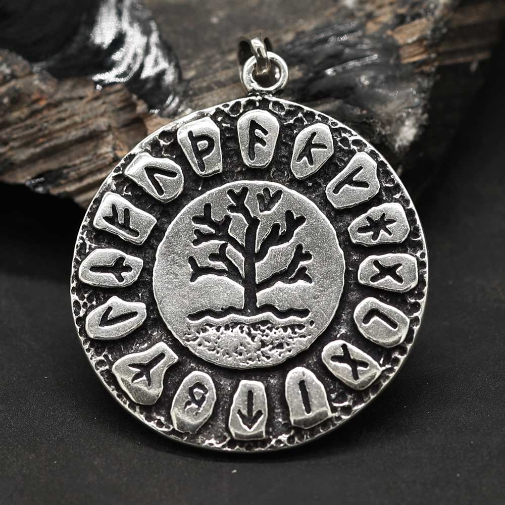 Runen Lebensbaum Schmuck Anhänger aus Silber 925