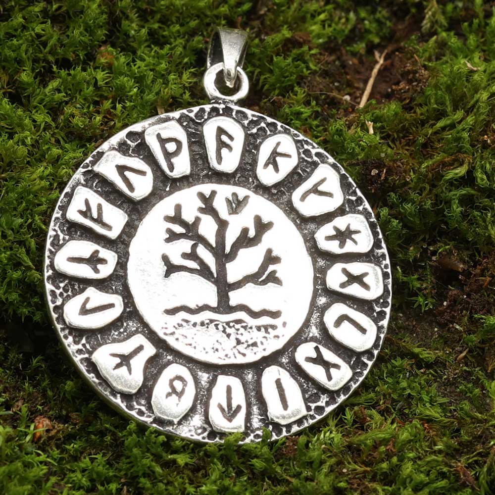 Runen Lebensbaum Anhänger hochwertiges Sterlingsilber