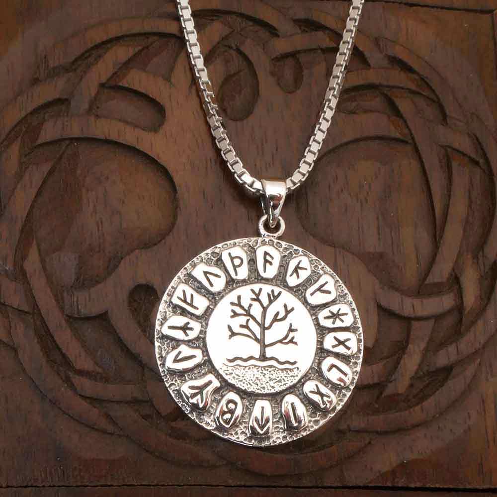 Runen Kette Silber Lebensbaum