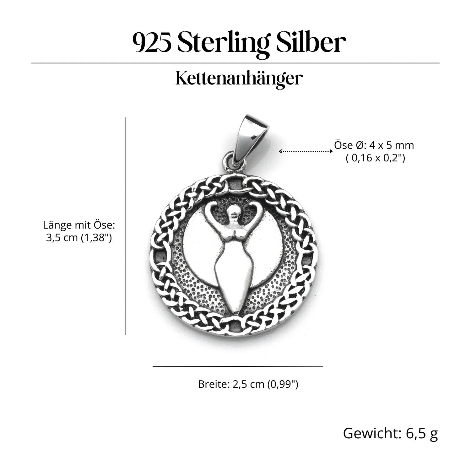 Engel Silberanhänger massives Sterlingsilber ausgefallenes Design