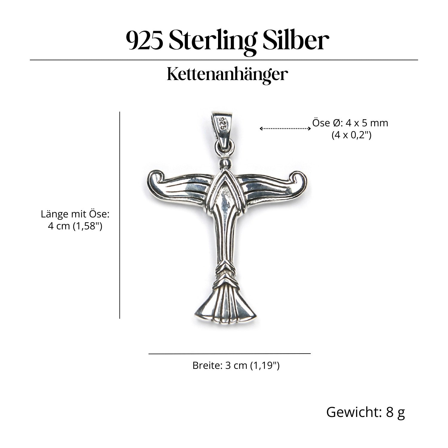 Irminsul Schmuck Anhänger aus Silber 925