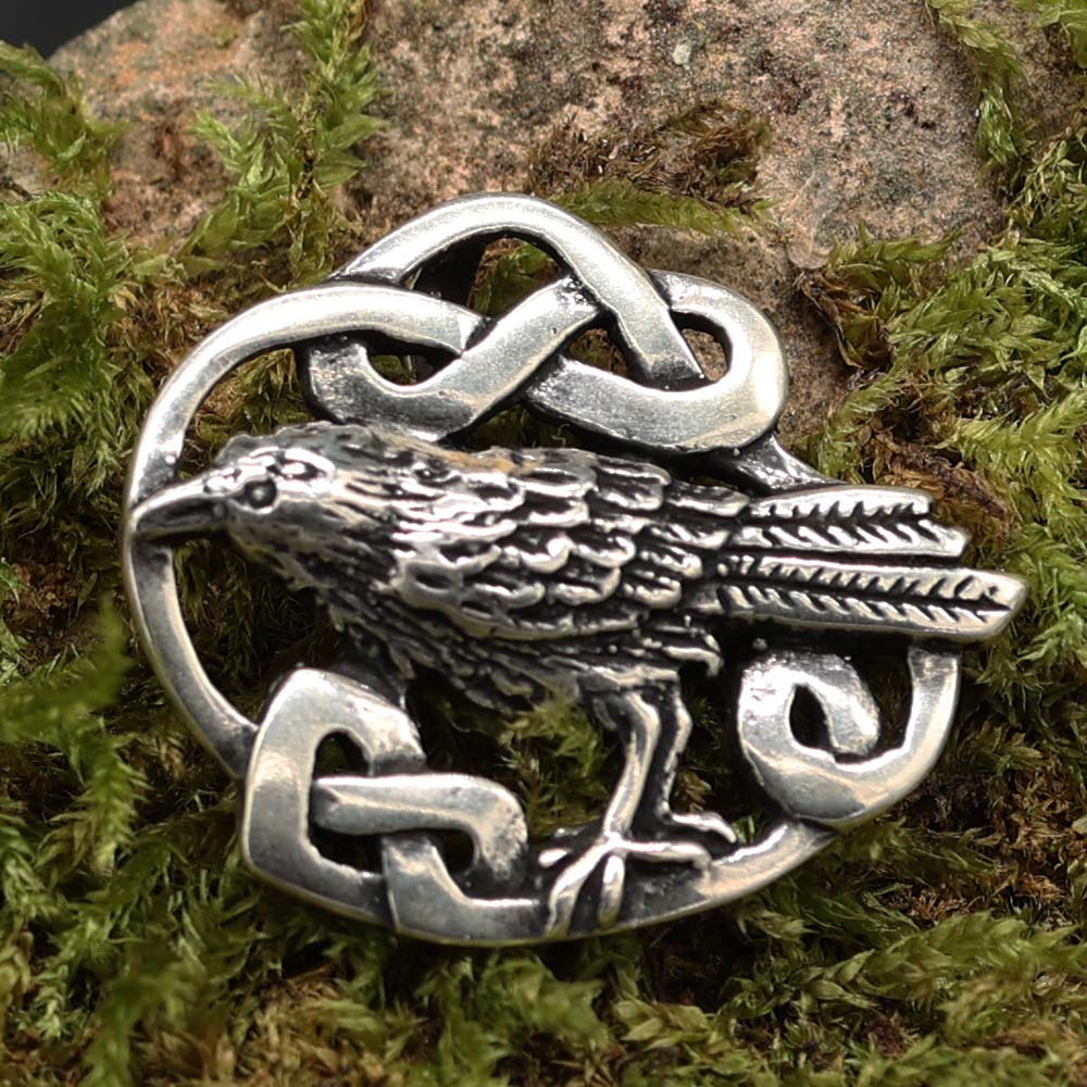 Kelten Rabe Anhänger mystischer Schmuck Sterlingsilber