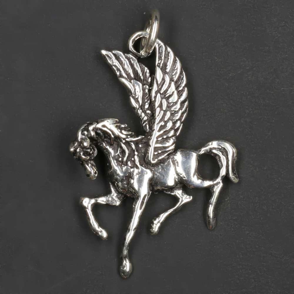 Pegasus 925er Silber Anhänger edler Silberanhänger Fantasy