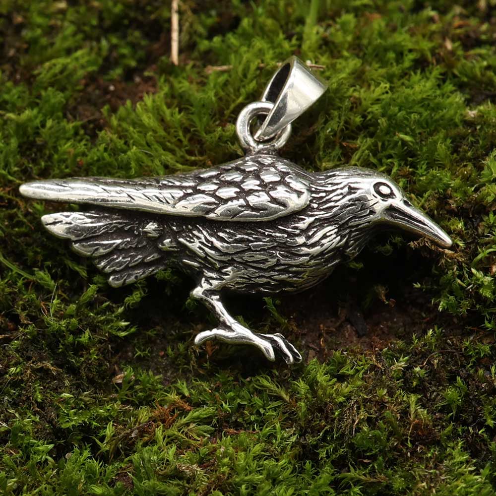 Raben Schmuckanhänger 925 Sterlingsilber Schmuck Krafttiere