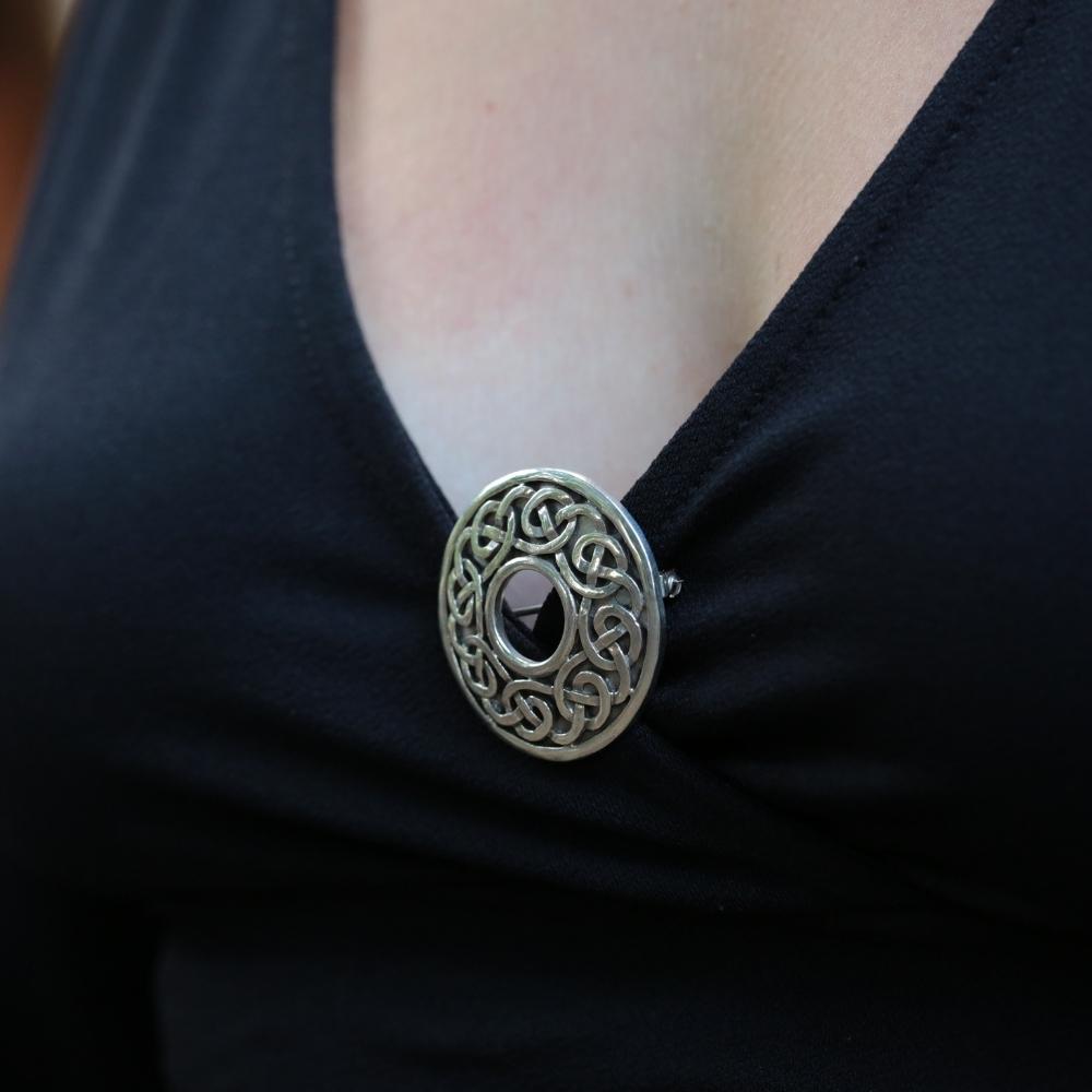 Sterlingsilber Brosche Keltischerknoten Kelten Design