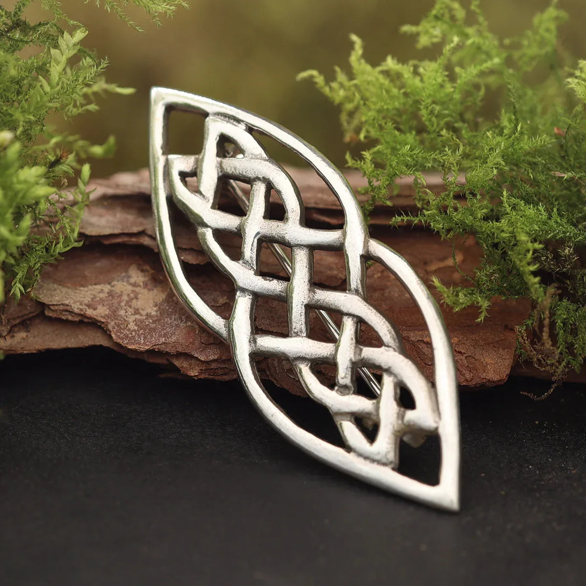 Brosche Silber Kelten Knoten Design 925 Silber Edler Schmuck Gewandung