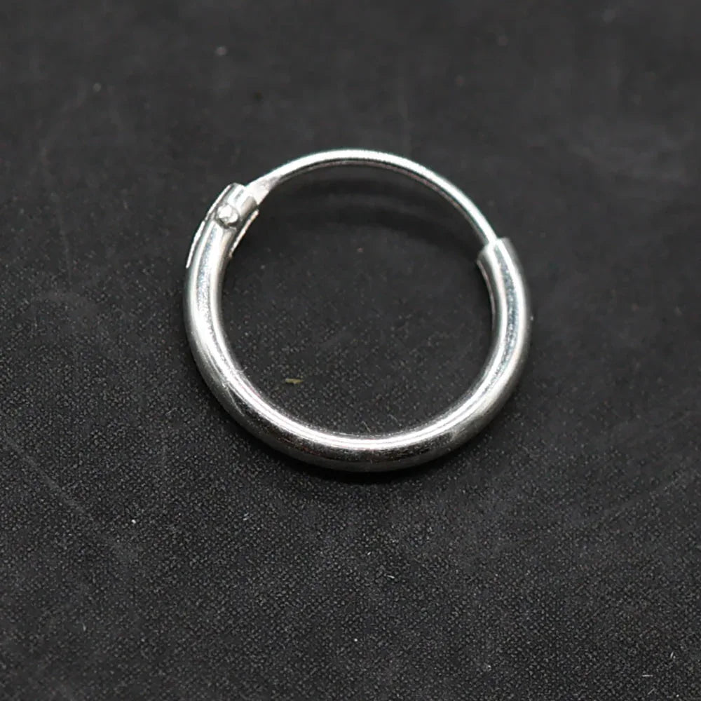 Creole mini 10mm 1,2mm Stärke Ohrringe 925 Silber