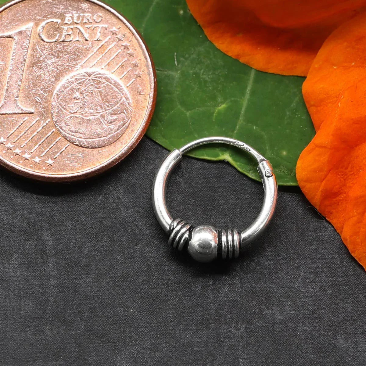 Creole Silber mit Kugel Bali Style