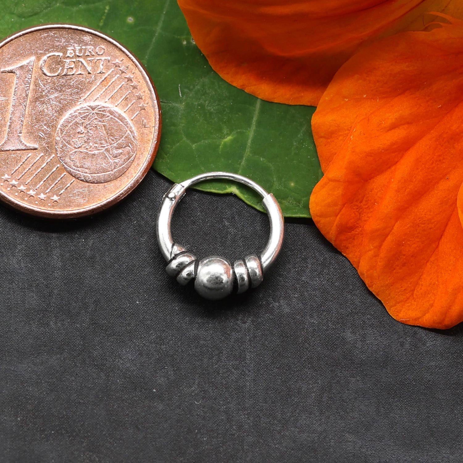 Creole mini mit Kugel 925 Silber