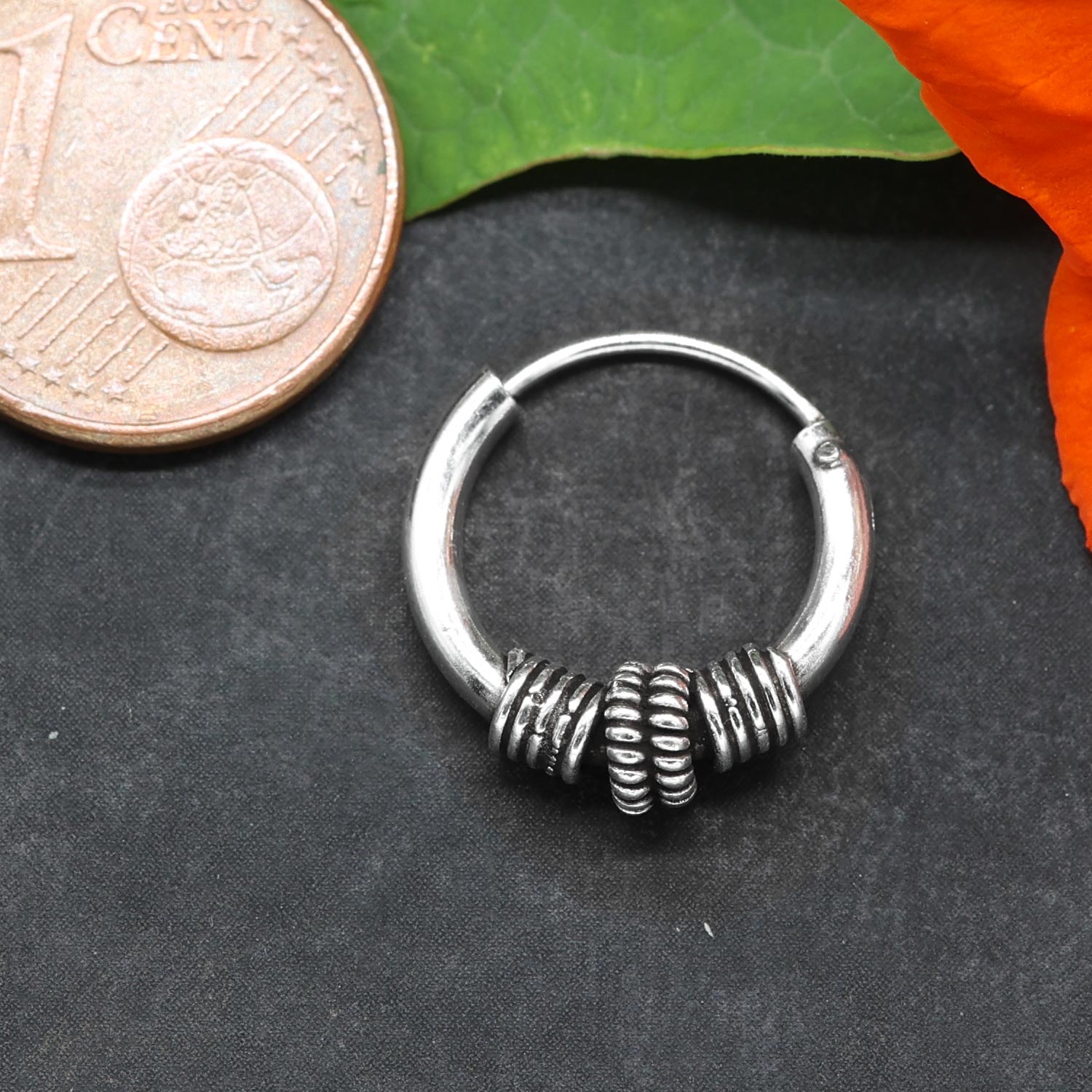 Creole 925 Silber Ohrring medium