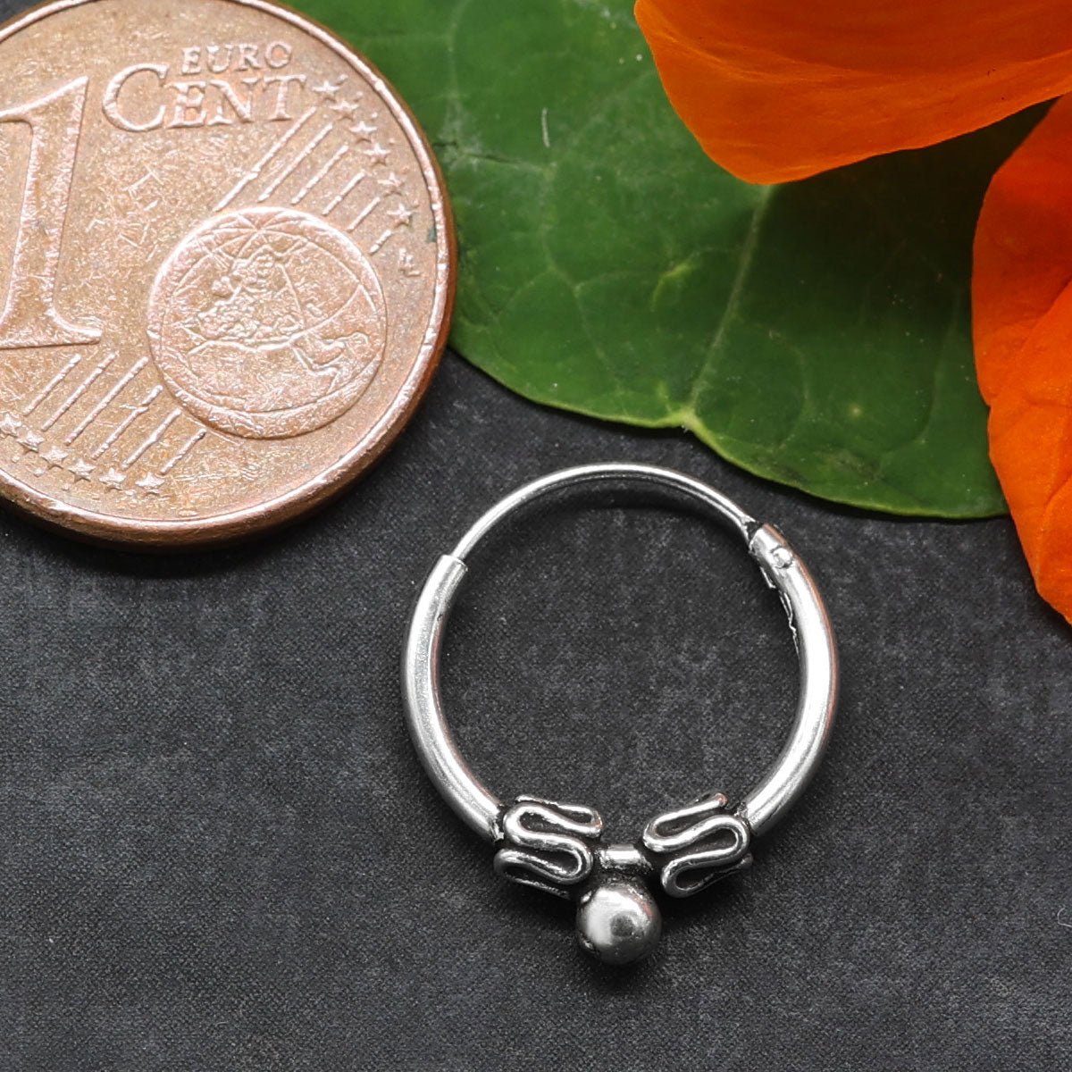 Kugel Ohrschmuck keltisch Silber 925