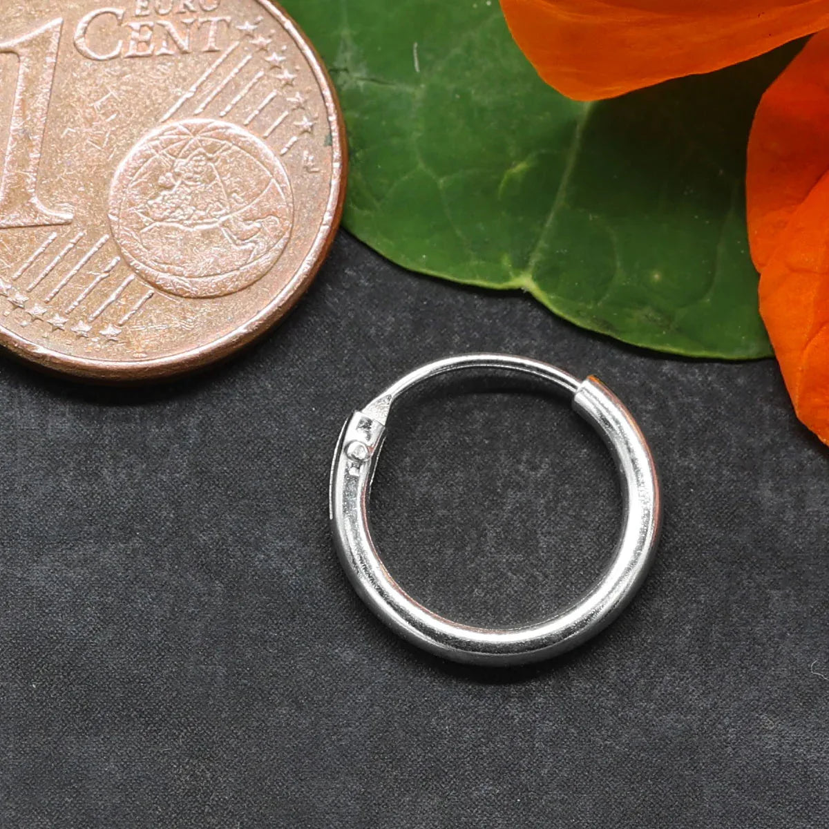 Schlichte Creole 925 Sterlingsilber Ohrschmuck