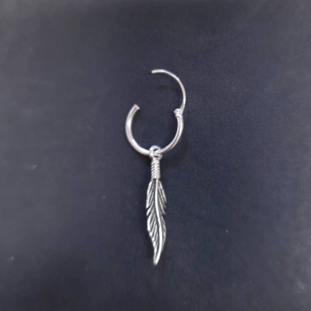 Feder Creole 925 Silber Ohrschmuck hochwertig verarbeitet