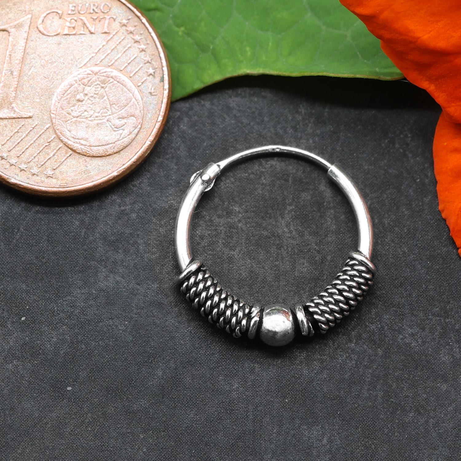 dezenter ohrring Creole 925 Silber Ohrring medium