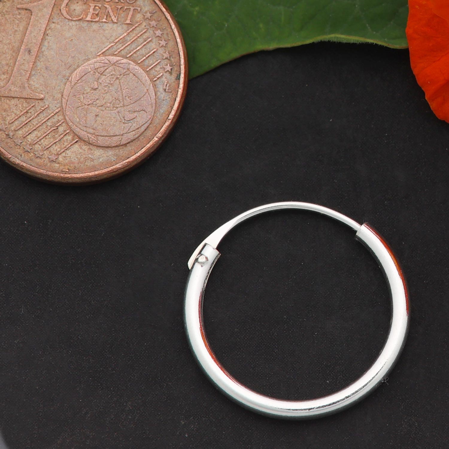 Creole ohne Verzierung Sterlingsilber
