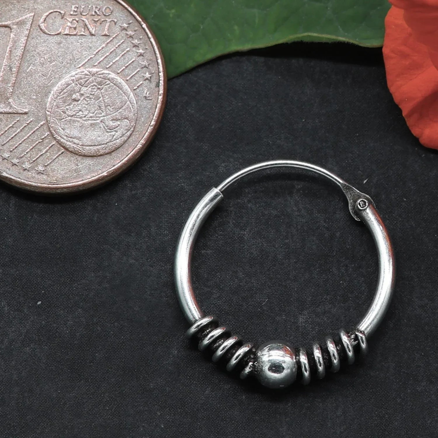 Creole mit Kugel veriert Ohrring Schmuck