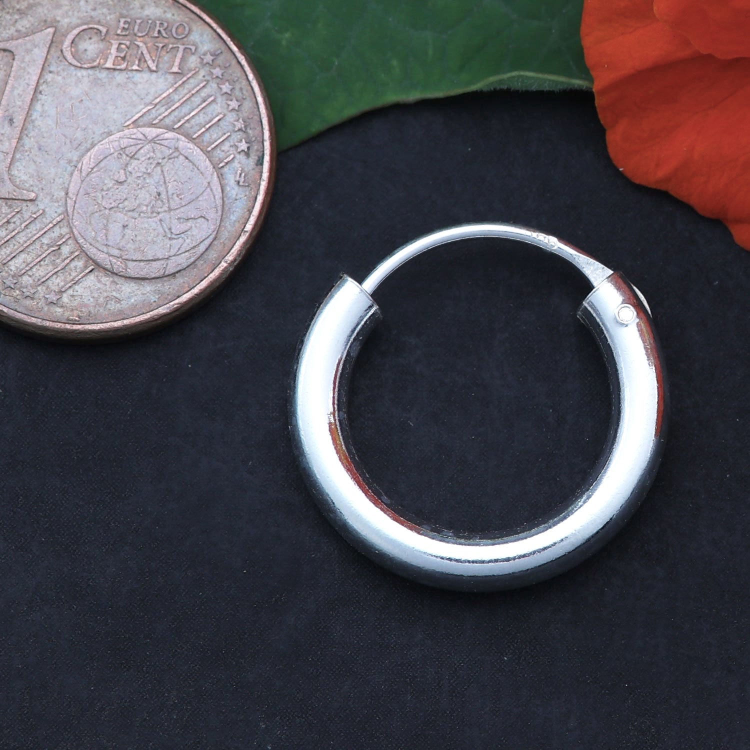 Creolen Silber Schmuck schlicht Sterlingsilber