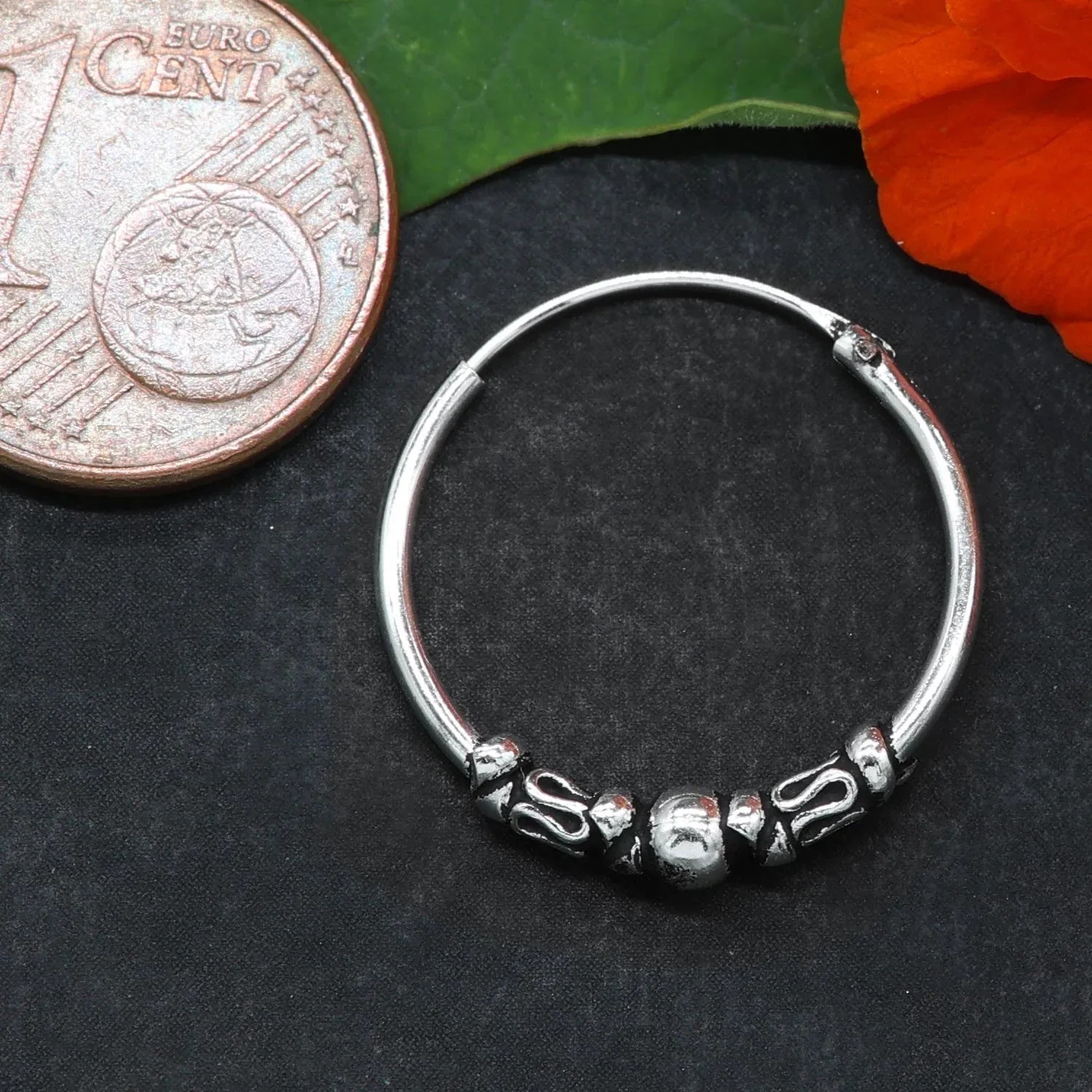 Creole 18mm / 1,2mm Kugel 925 Silberschmuck