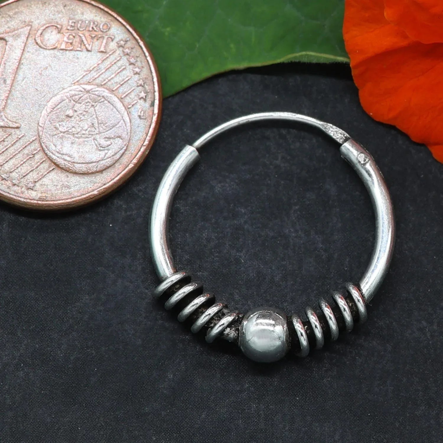 18 mm Creolen Silber umwickelt