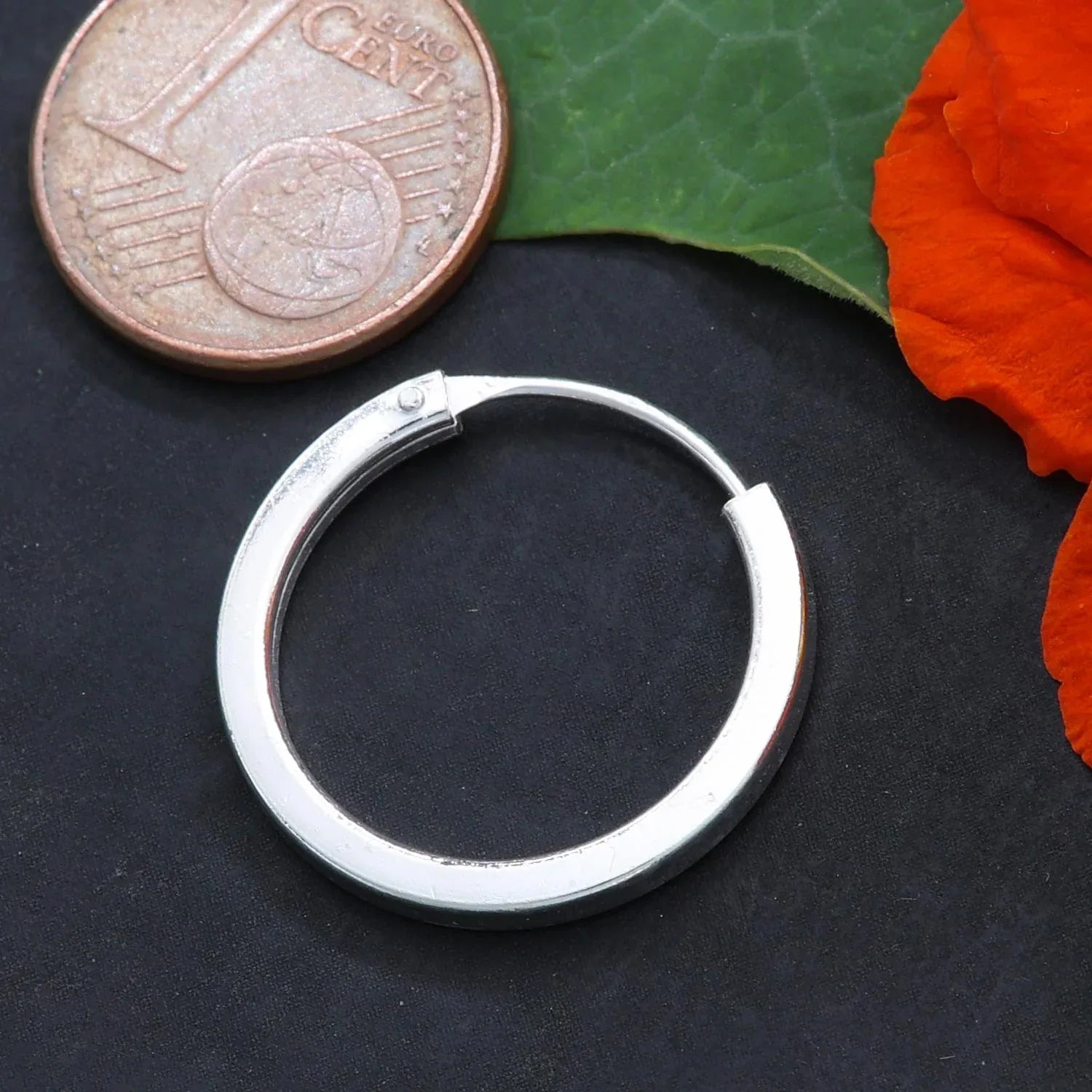 Creole Silber Vierkant schlichtes design