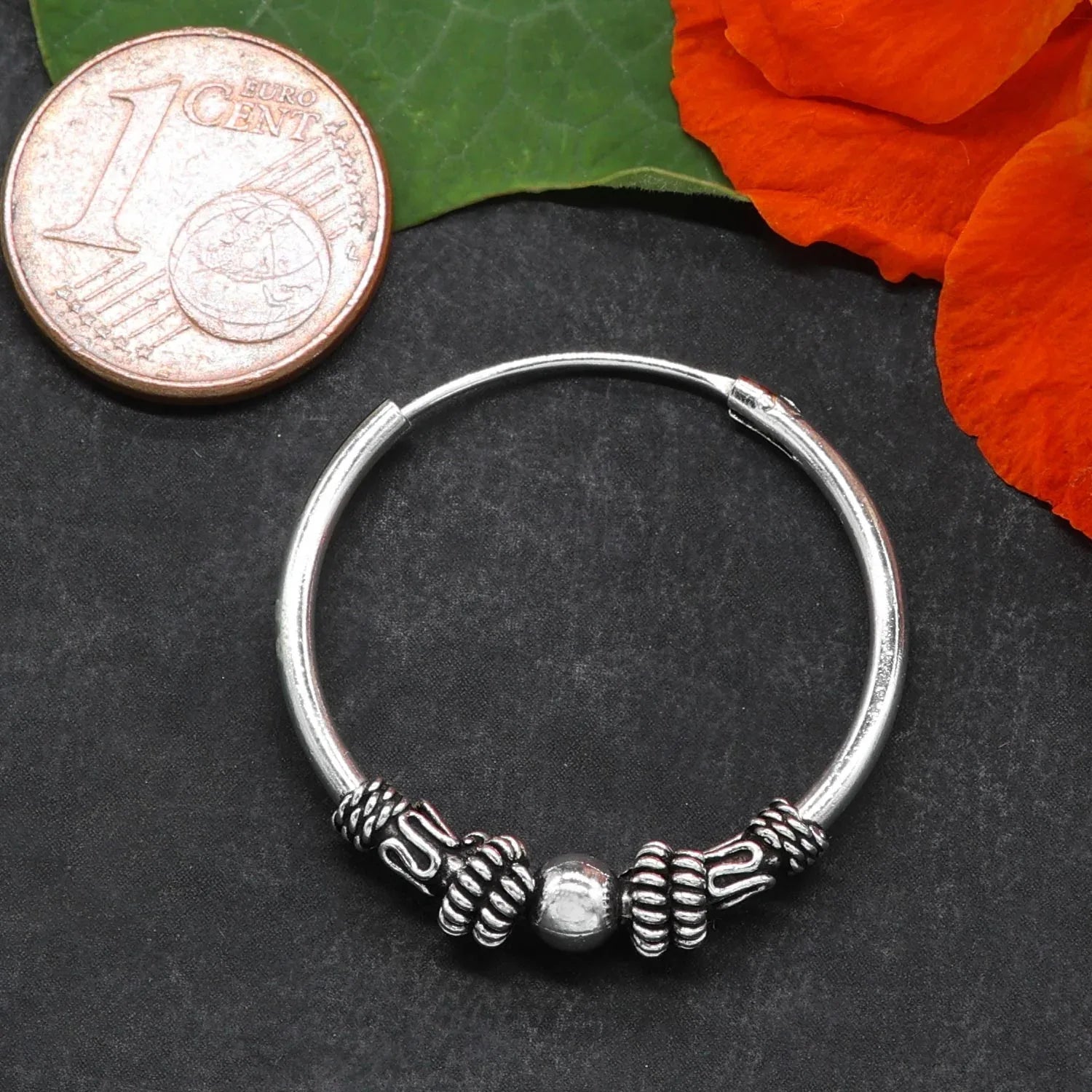 Creole Silber 925 25 mm Ohrring