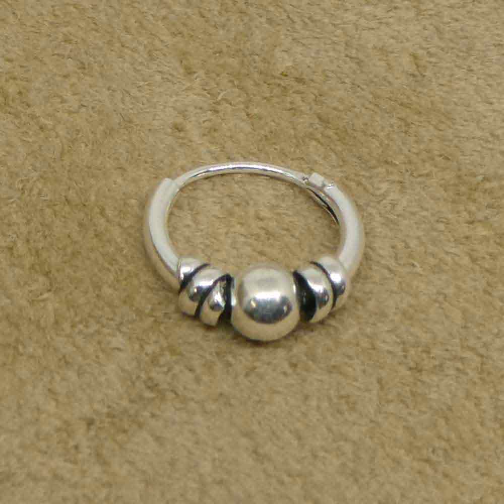 Kleine Creole 10mm Silber Ohrring