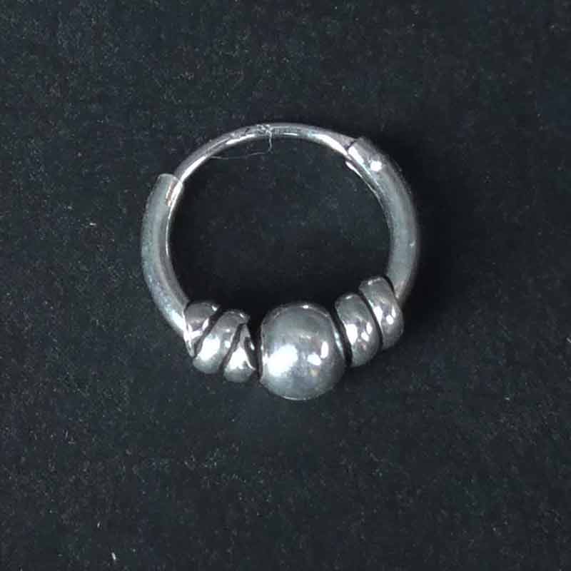Kleine Creole 925 Silber Ohrring Handarbeit 10mm Größe außen