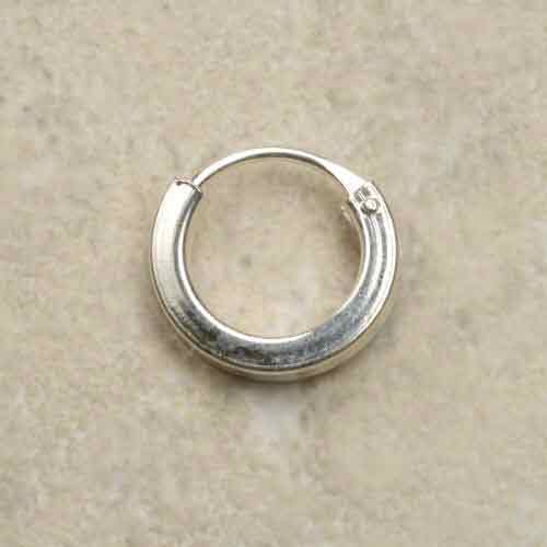 Silber Creole glatt Vierkant 10mm