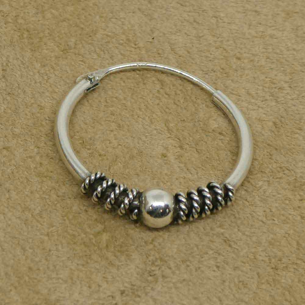 Creole Silber 20mm verziert Bali