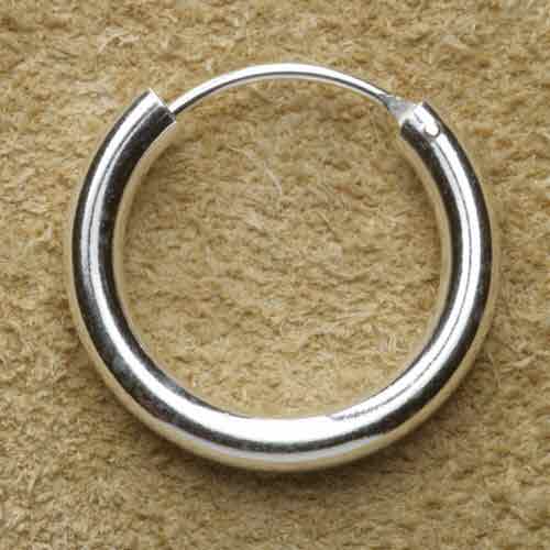 Creole glatt 25 mm 3mm 925 Sterlingsilber