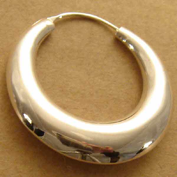 Riesige Creole 45mm Silber Ohrschmuck