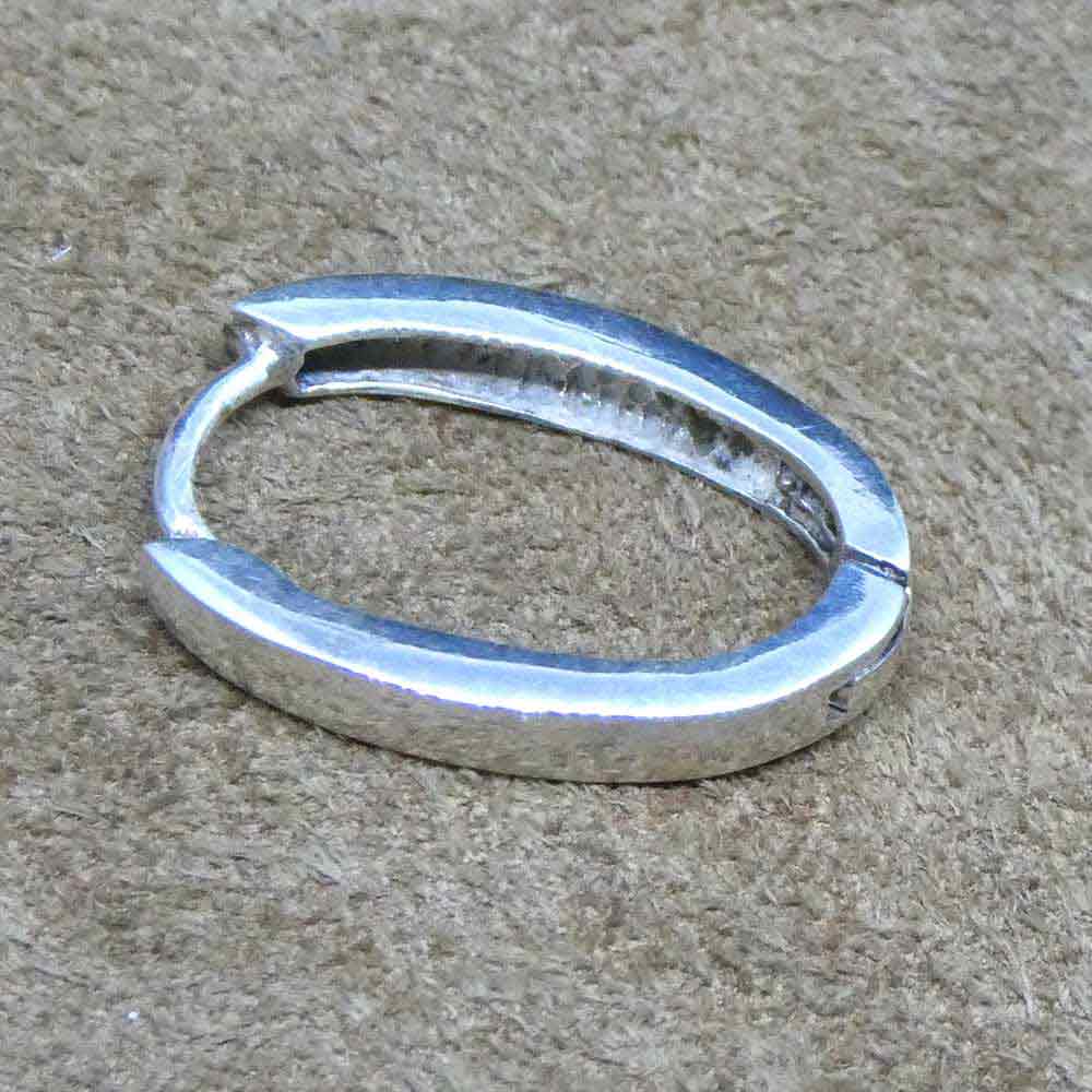 Creole mit Scharnier 18 x 12mm oval 925 Silber