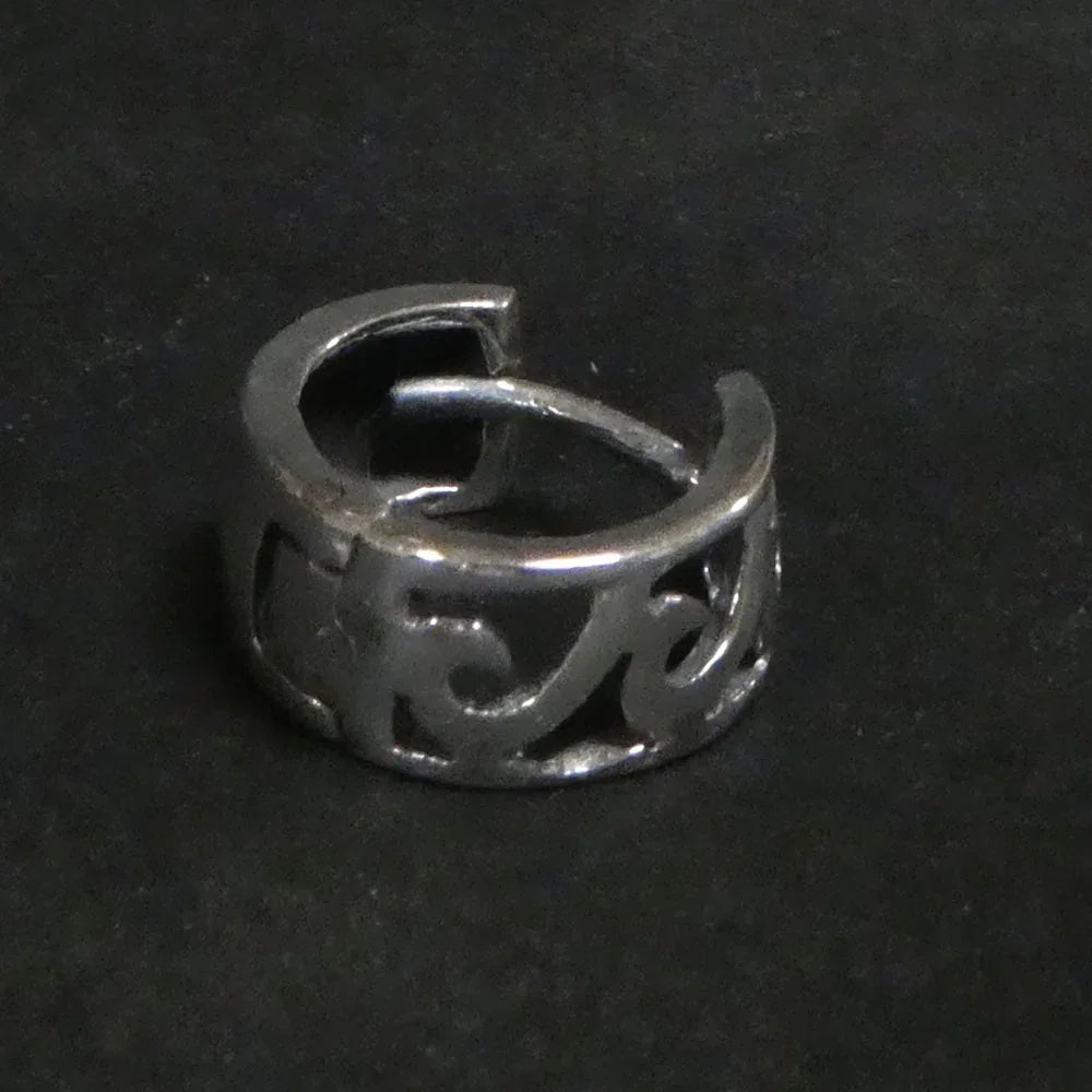 Klappcreole Welle 925 Sterlingsilber Klick Creole Ohrring Ohrschmuck