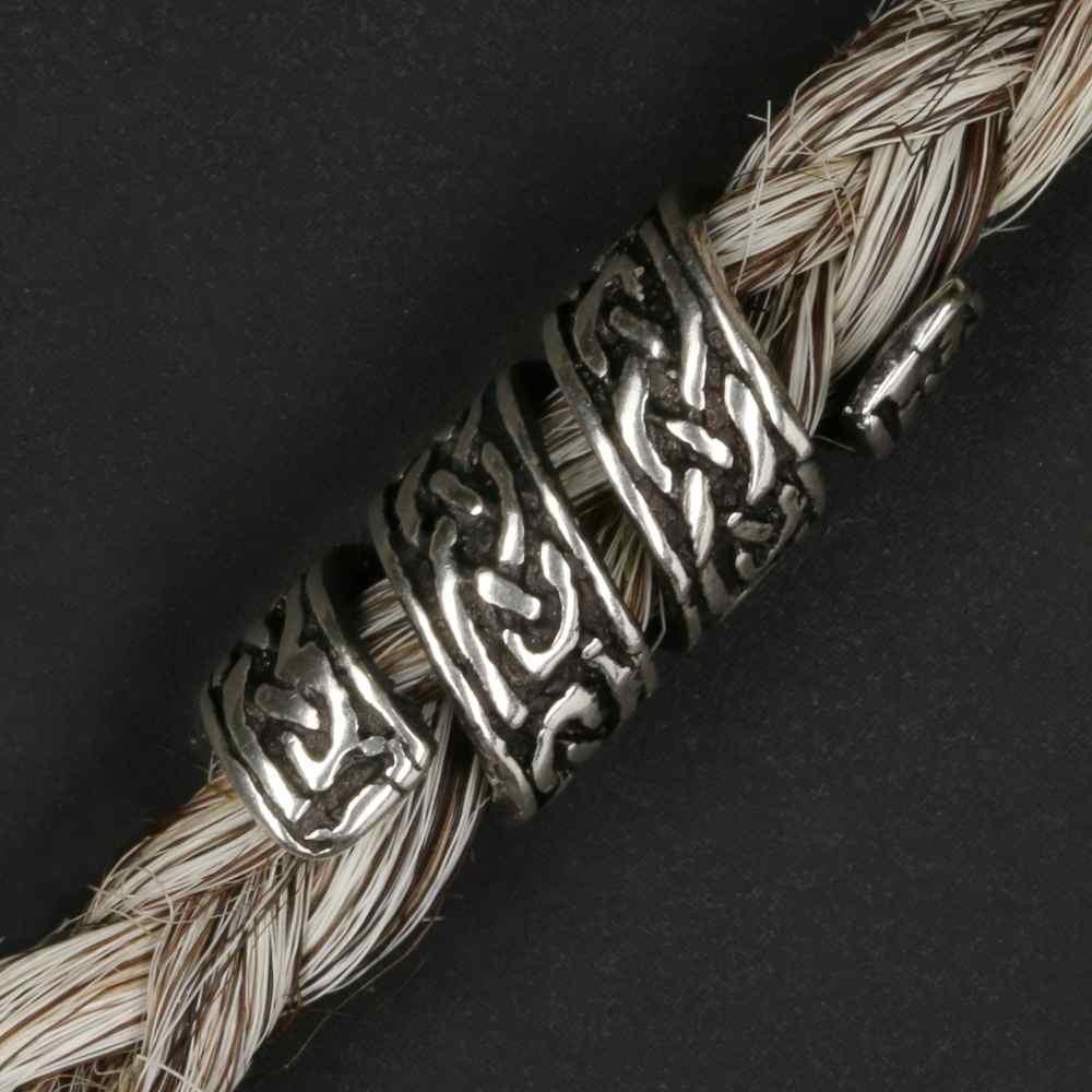 Keltische Bartperle 925 Sterlingsilber Bartschmuck Haarschmuck Mittelalter