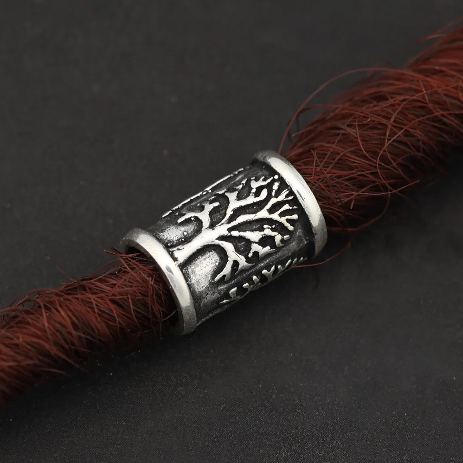 Lebensbaum Bartperle Slber Haarschmuck Großlochperle