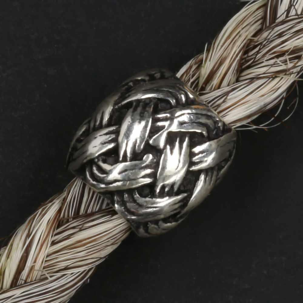 Kleine keltische Haarschmuck Bartperle edler 925er Silber Bartschmuck