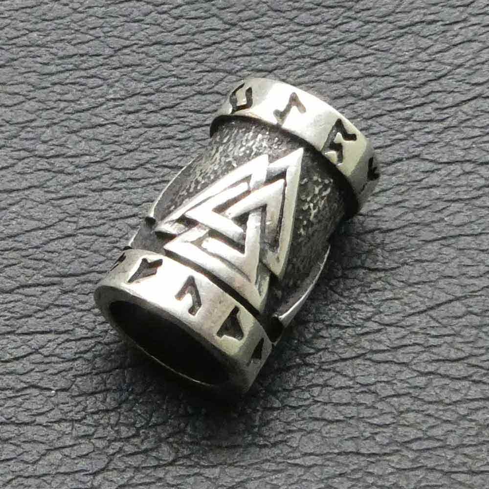 Wotans Knoten Bartschmuck Silber Runen Schmuck