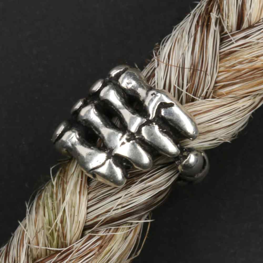 Skeletthand Haarschmuck Bartperle edler 925er Silber Bartschmuck