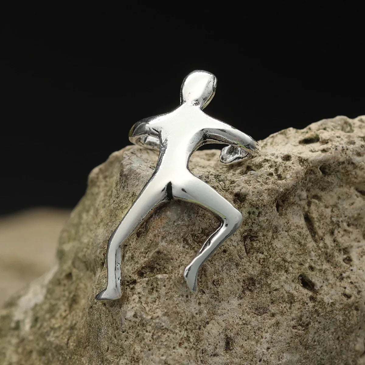 Kletterer Ohrklemme einzigartiger Ohrring 925 Silber Earcuff