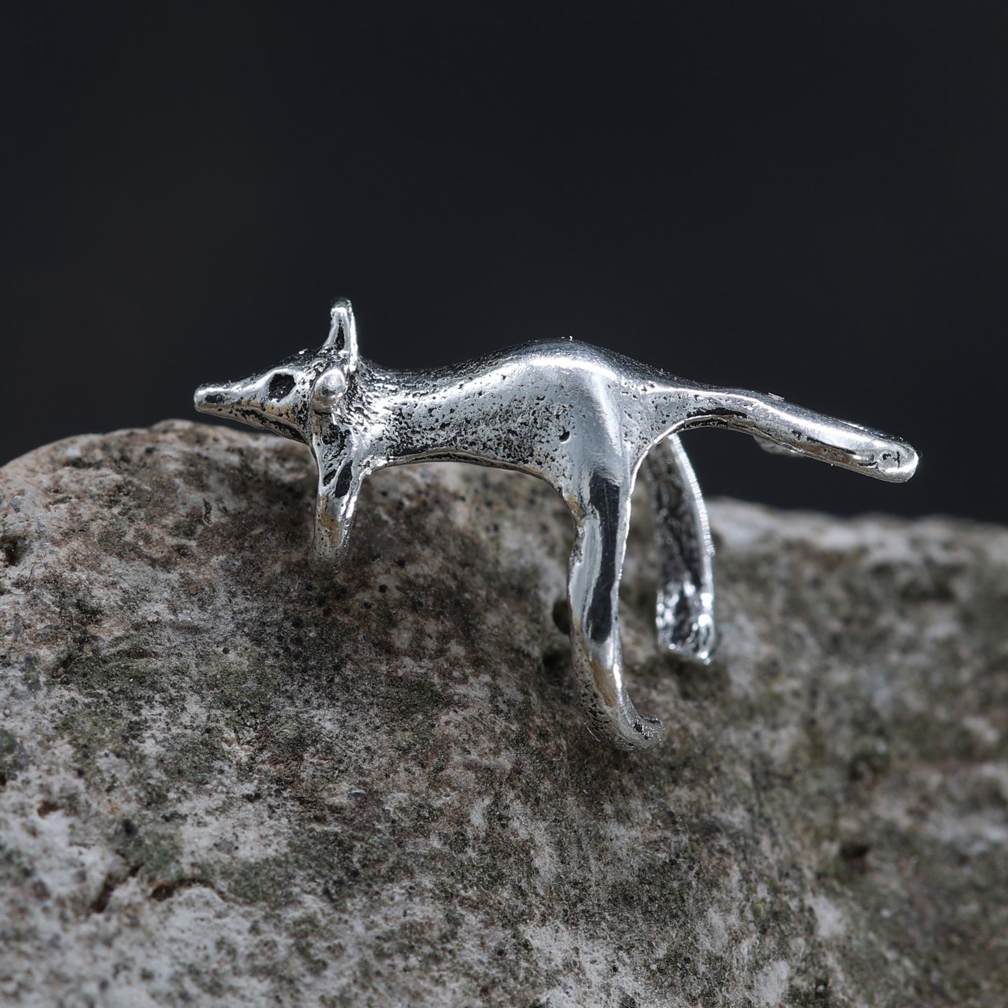 Ratte Ohrschmuck Silber Ohrklemme