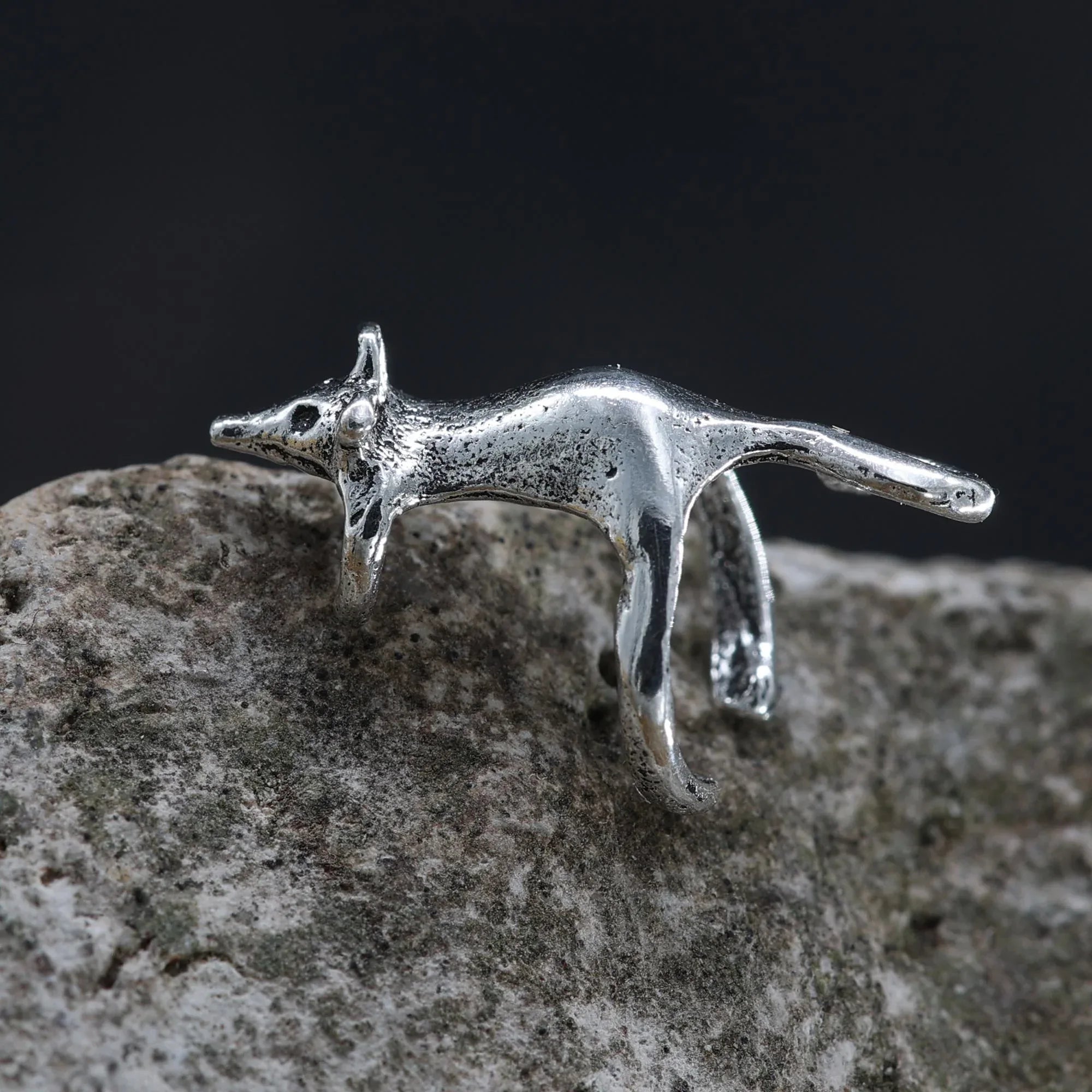 Ratte Ohrschmuck Silber Ohrklemme