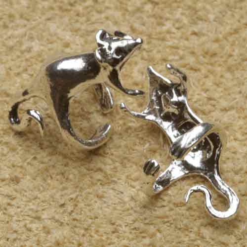 Ohrklemme Ratte 925 Silber