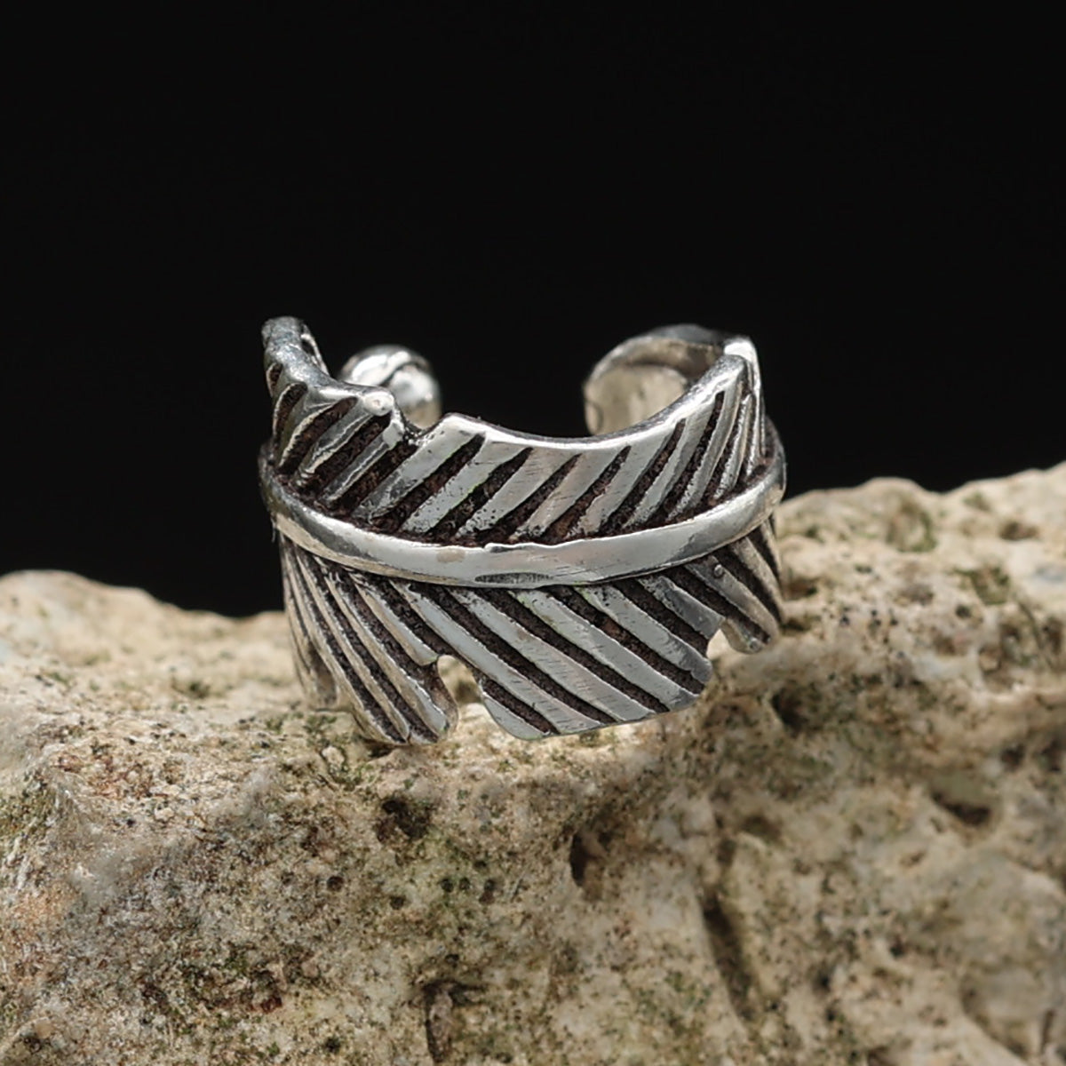 Leaf ear cuff ear jewelry 925 silver