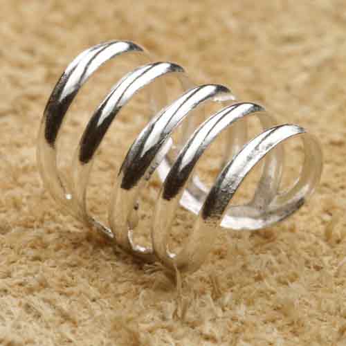 Ohrklemme Sterlingsilber schlicht 5er