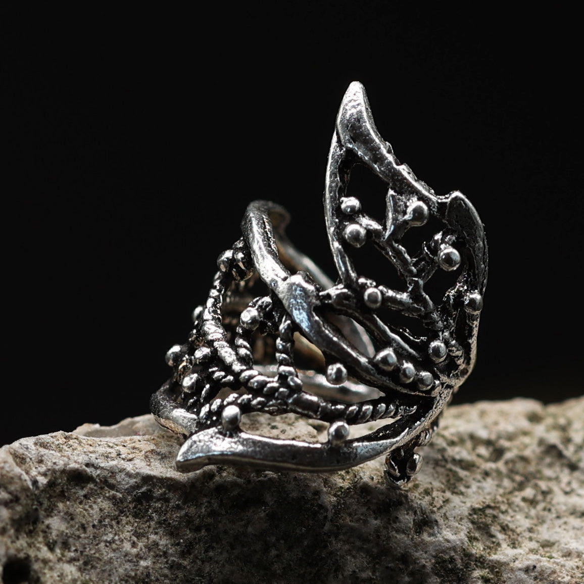 Ear cuff leaf 925 sterling silver ornament fine