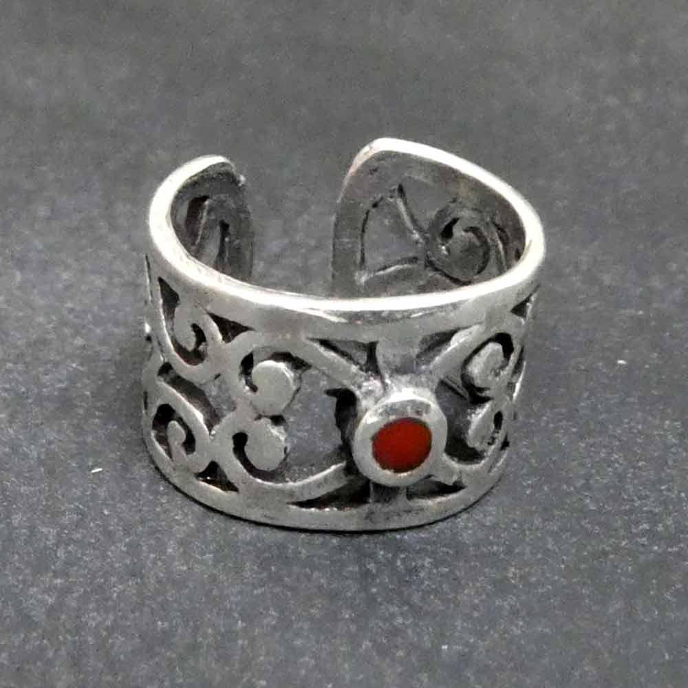 Karneol Ohrklemme aus Silber